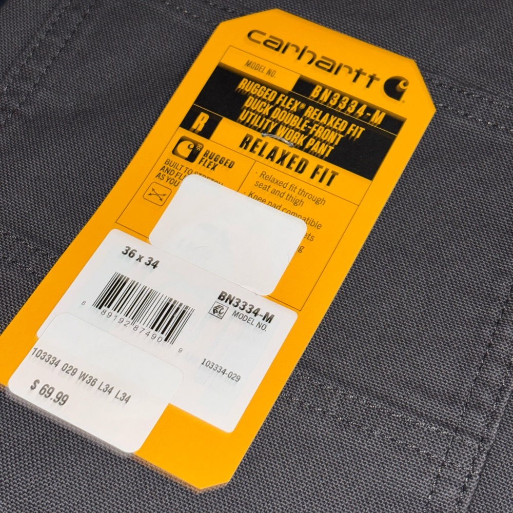 Carhartt Gray Cargo Pants Sturdy Cotton Blend - Picture 2 of 8